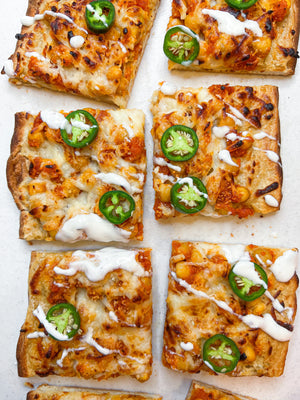 Vegan Buffalo Chickpea Flatbread