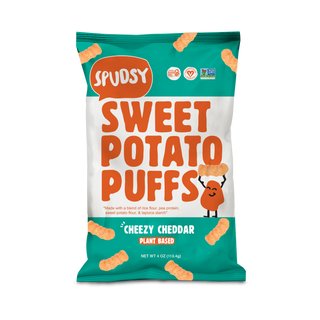 Vegan Cheezy Cheddar Sweet Potato Puffs